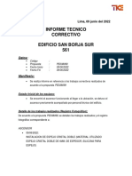 Informe Tecnico Correctivo Edificio San Borja Sur 561: Datos