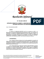 RJ #145 2021 ONP JF Aprueban Directiva Sobre Gestión de Aportes Al Sistema Nacional de Pensiones