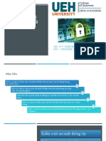 Chương 5: Kiểm Soát Hệ Thống Thông Tin Kế Toán: AIS-15 Marshall B.Romney Et Al, 2021 - CHAPTER 11,12,13