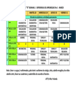 Horario de Clases 5° B - Grado