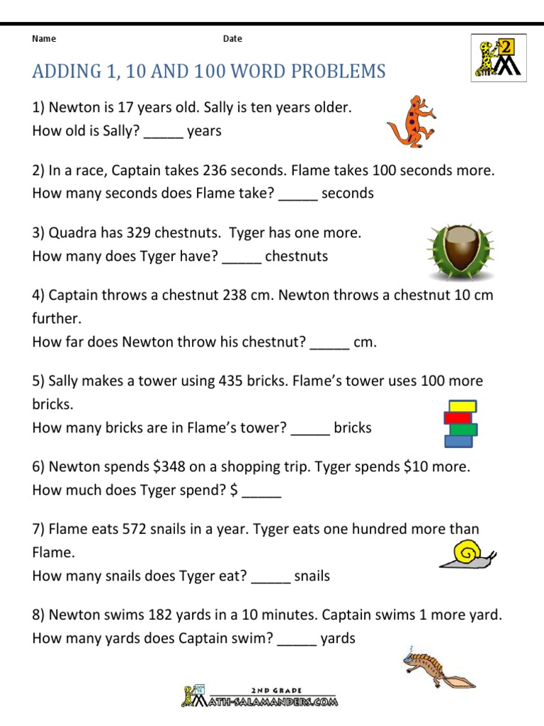 Addition Word Problems for Kids | PDF | Home & Garden