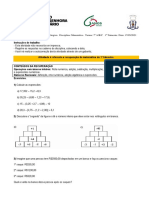 Professor (A) : Paulo Cesar e Wellington Disciplina: Matemática Turma: 7º A/B/C 1º Trimestre Data: 17/05/2021