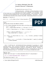 Linear Algebra Resupply Date Iii. Replacement Theorem Vs Dimension