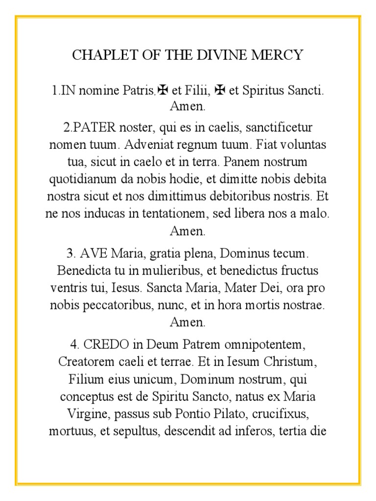 Chaplet of The Divine Mercy PDF