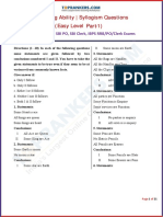 Reasoning Ability | Syllogism Questions (Easy Level Part-1