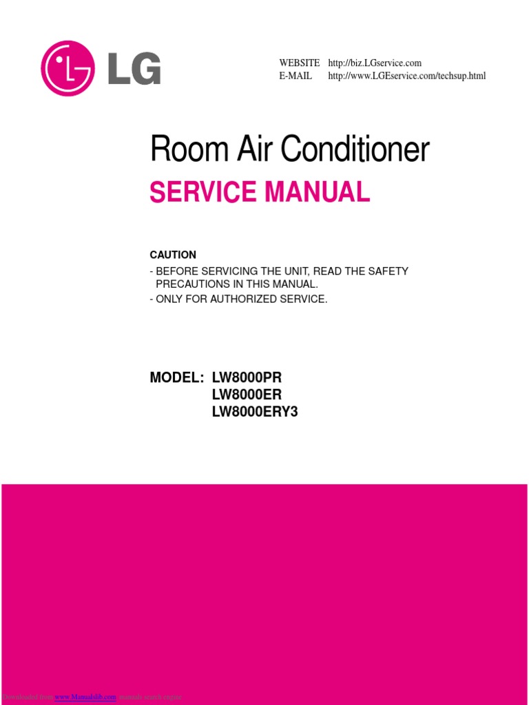 Room Air Conditioner Service Manual PDF