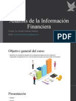 Análisis de La Información Financiera: Docente: Lic. Ricardo Solórzano Rentería Email