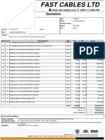 Fast Cables LTD: Quotation