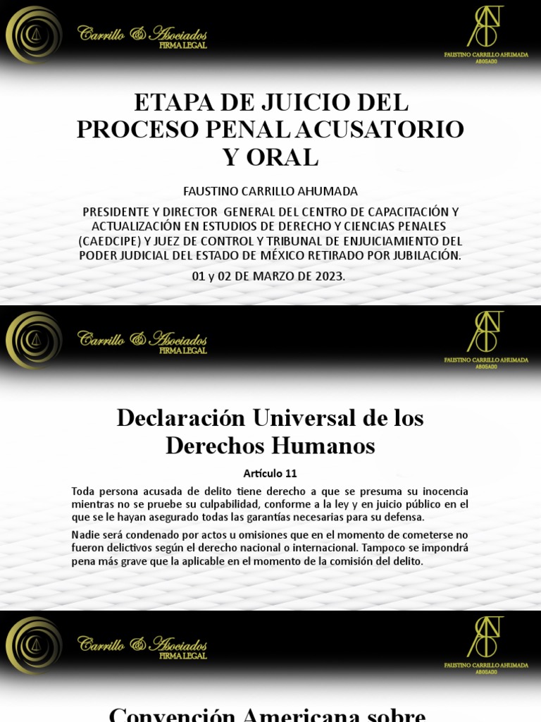 Juicio en el Proceso Penal Acusatorio | PDF | Procedimiento Criminal ...