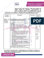 Planeación Y Criterios de Evaluación Semana 7: Lectura, Análisis y Debate Del Tema