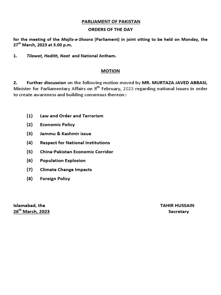 Joint Sitting 27032023 (Monday) PDF