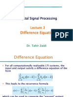 Difference Equation: Digital Signal Processing
