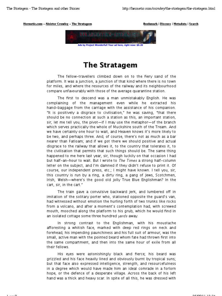 The Stratagem: A Tale of Desolation | PDF | Freemasonry