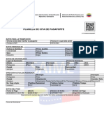 Planilla de Cita de Pasaporte