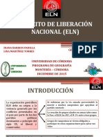 Ejercito de Liberación Nacional (Eln) : Universidad de Córdoba Programa de Geografía Montería - Córdoba Diciembre de 2015