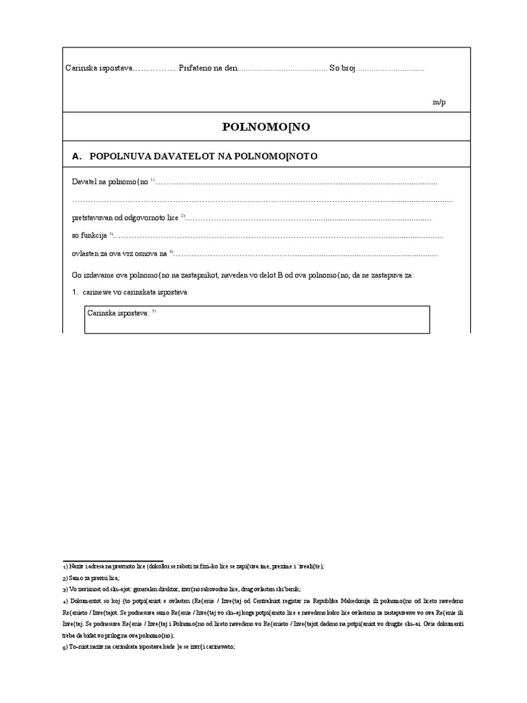 Полномошно - директно застапување | PDF