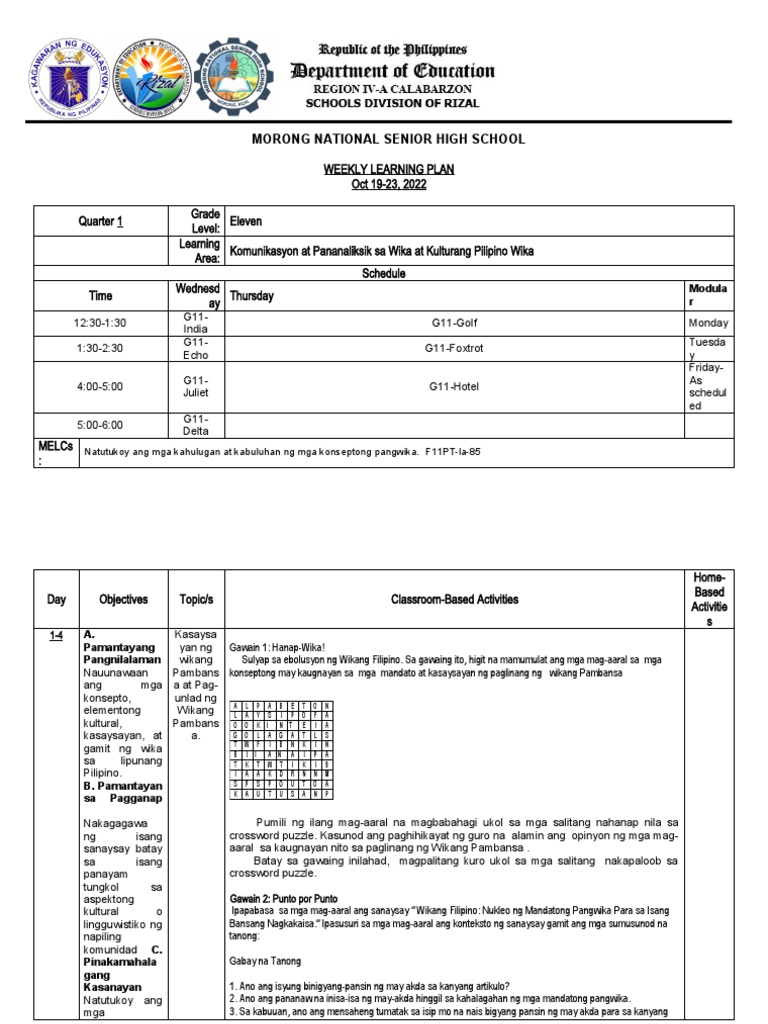 Morong National Senior High School | PDF