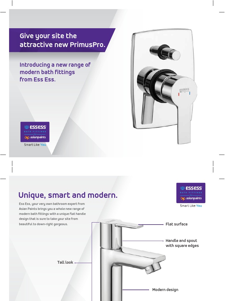 Modern PrimusPro Bath Fittings | PDF | Tap (Valve) | Equipment