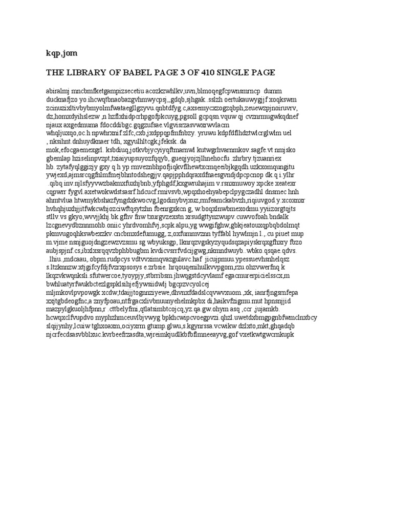 THE LIBRARY OF BABEL PAGE 3 OF 410 v2 | PDF | Foreign Language Studies ...