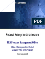 Federal Enterprise Architecture: FEA Program Management Office