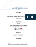 Albania Democracy and Governance Assessment