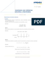 Operaciones Con Números Naturales y Decimales: Actividad 4 Recurso 2