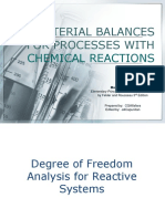 Material Balances For Processes With: Chemical Reactions