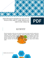 Ekstraksi Rimpang Kunyit Pada Pelarut Air Dengan Metode Dekok
