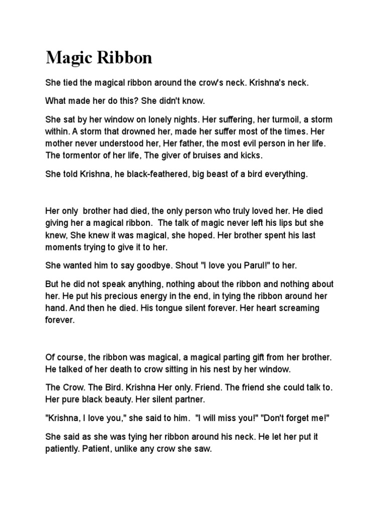 Magic Ribbon Draft 2 | PDF | Poetry | General Fiction