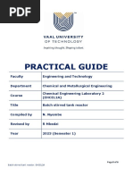 Practical Guide: Batch Stirred Tank Reactor. EHCEL2A