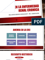 Anemia en La Enfermedad Renal Cronica: Dra. Ericka Gabriela Chura Qu Ispe - Mr. I. Hematología