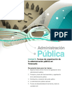 Unidad II.: Formas de Organización de La Administración Pública en Venezuela