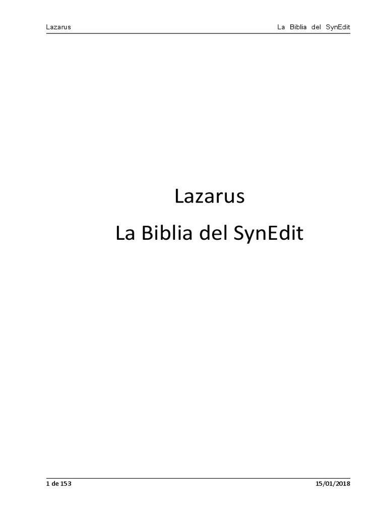 Guía Completa de SynEdit en Lazarus | PDF | Dos | Ingeniería de software