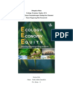 Mengulas Buku Ecology, Economy, Equity. Sebuah Upaya Penyeimbangan Ekologi Dan Ekonomi Karya Rita Parmawati. Diulas Oleh Farah Adiba Zanzabila