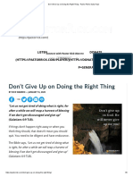 Don't Give Up On Doing The Right Thing - Pastor Rick's Daily Hope