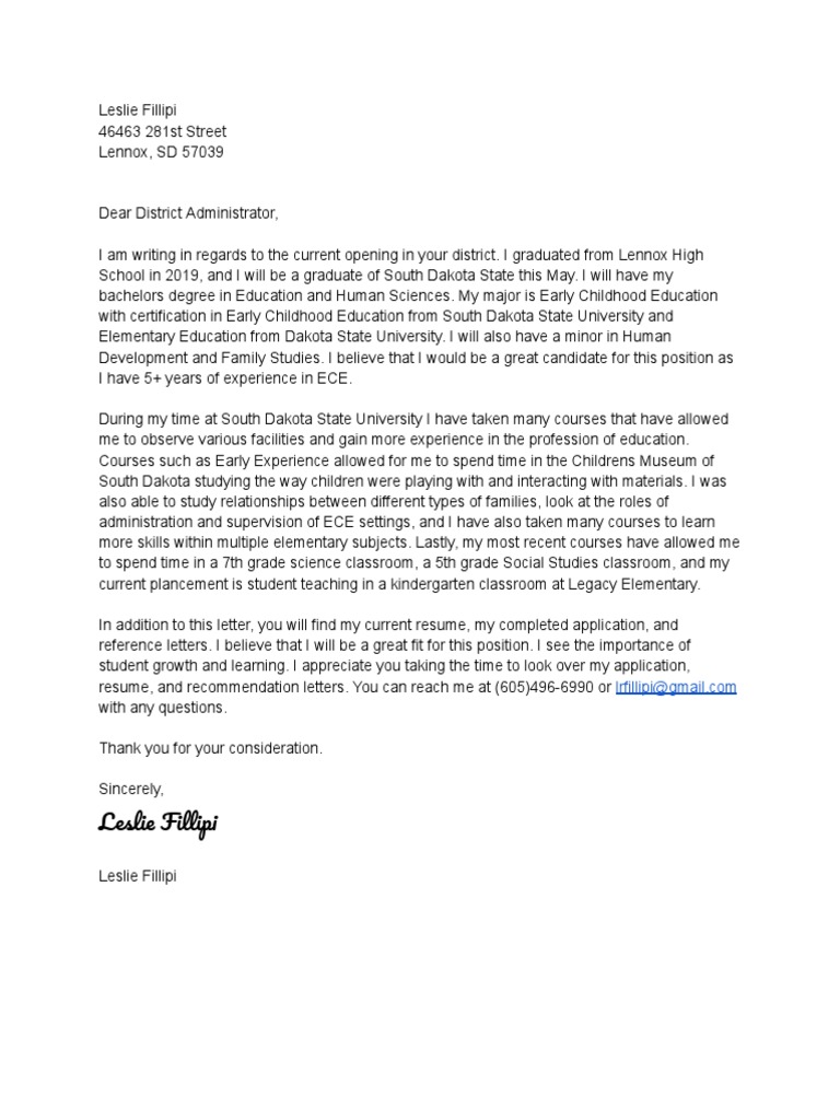 General Cover Letter PDF