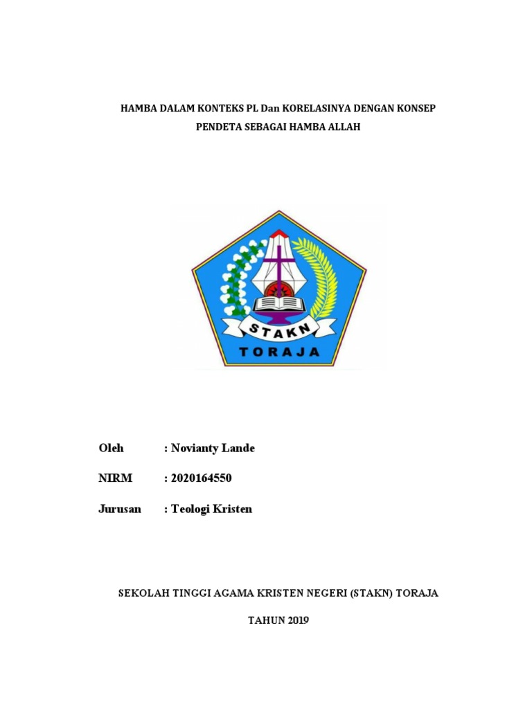 Hamba dalam PL dan Pendeta sebagai Hamba | PDF