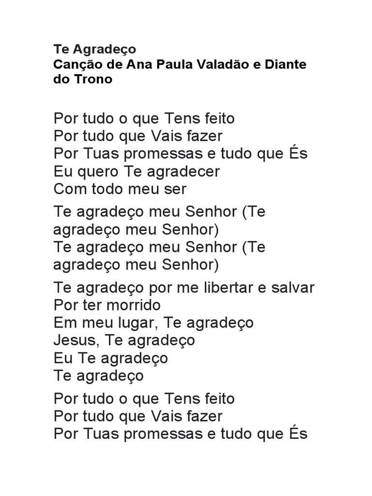 Canção de Ana Paula Valadão e Diante Do Trono