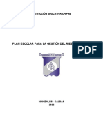 Plan escolar para la gestión del riesgo en la Institución Educativa Chipre