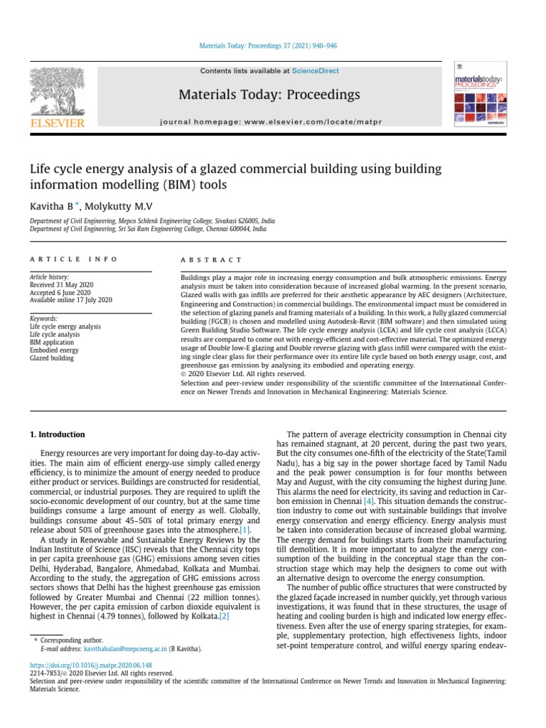 Life Cycle Energy Analysis of Glazed Buildings | PDF | Life Cycle ...
