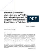 Penser Le Nationalisme Révolutionnaire Au Viåt Nam: Identités Politiques Et Itinéraires Singuliers À La Recherche D'une Hypothétique Troisième Voie
