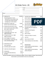 Kit Order Form-XS: Sensenich Props