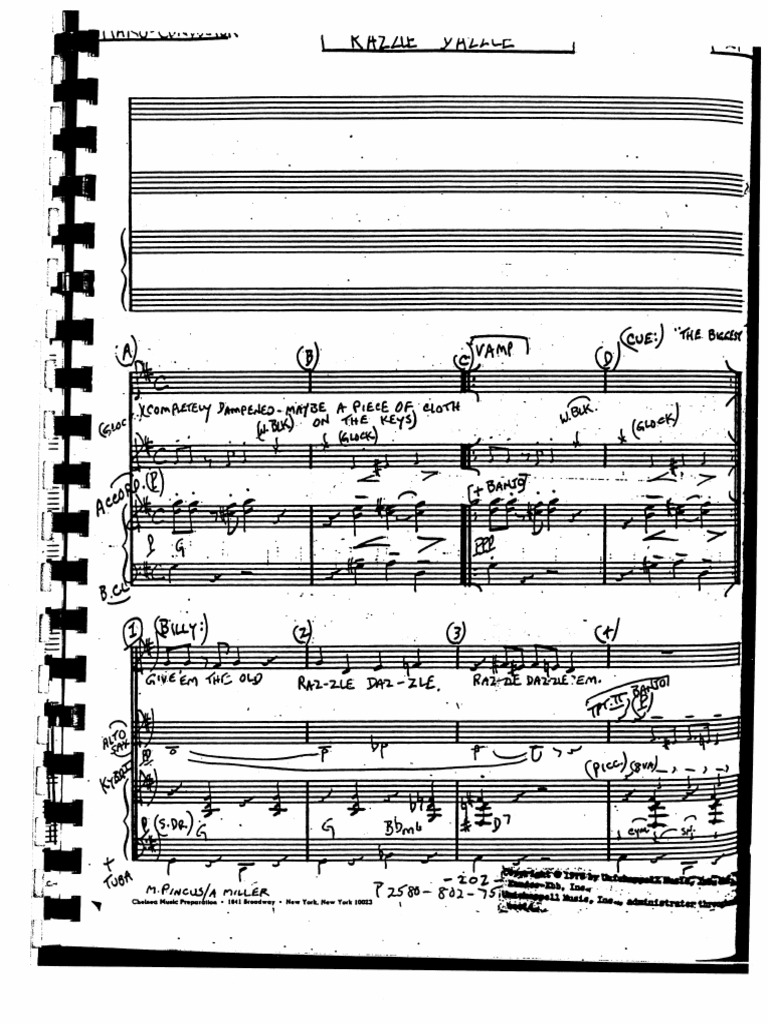 Razzle Dazzle Sheet Music PDF