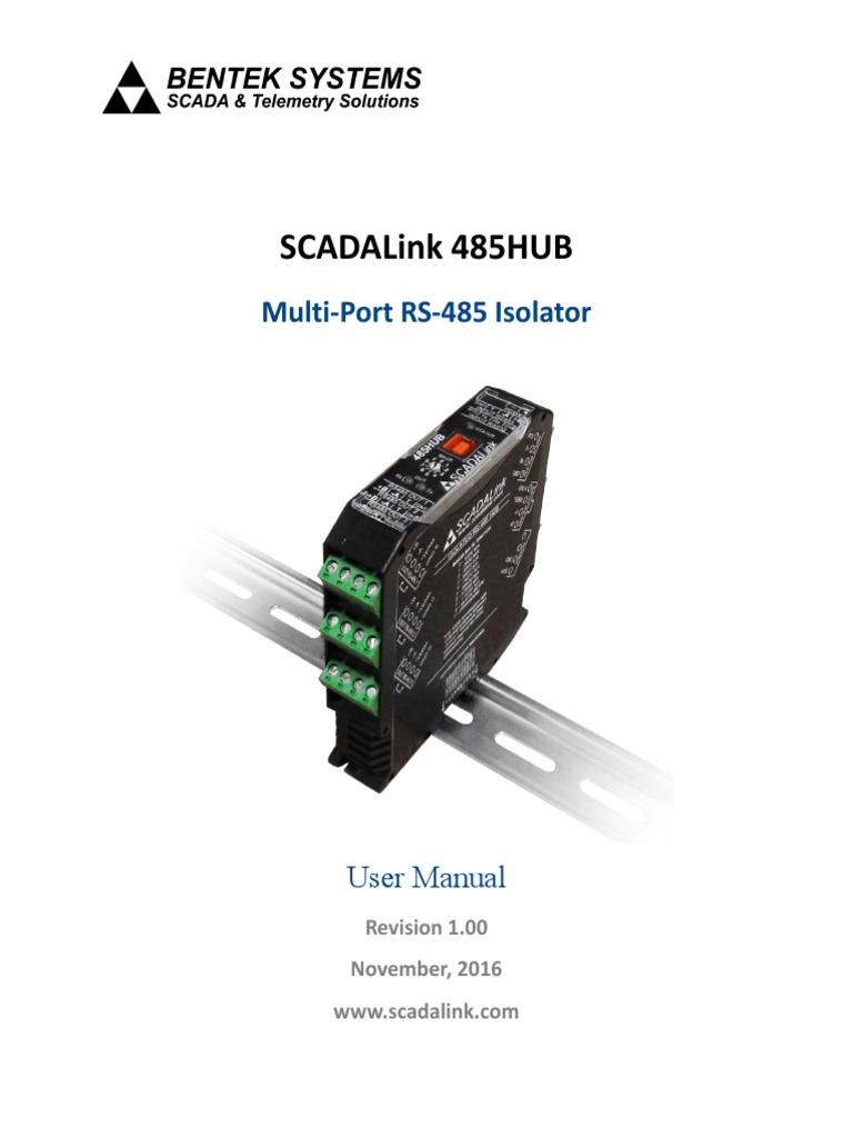 SCADALink 485HUB User Manual Black White - 2 | PDF | Business