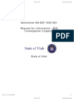 Utah Attorney General Request for Information