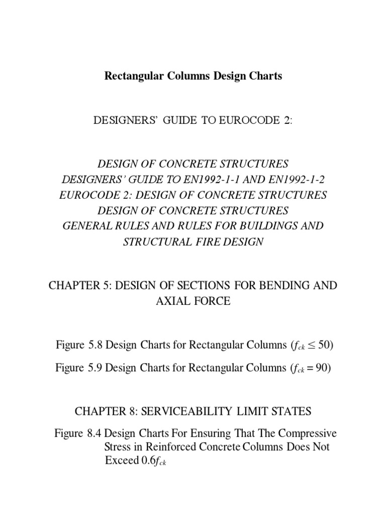 Rectangular Column Design Charts | PDF | Concrete | Building