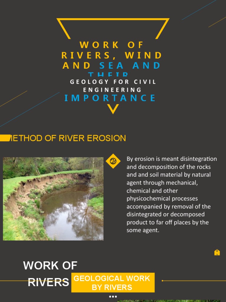 Work of Rivers, Wind AND: Sea and Their Engineering Importance | PDF