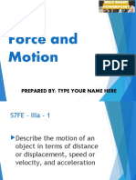 G7 Science Q3 - Week 1 - 2 - Force and Motion Standards