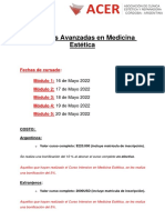 Técnicas Avanzadas en Medicina Estética Mayo 2022-AVANZADO