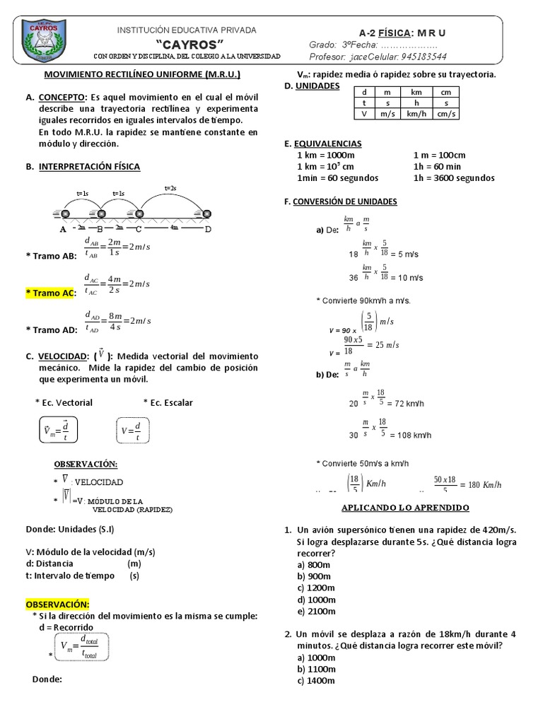 cayros-d-m-km-cm-t-s-h-s-v-m-s-km-h-cm-s-pdf-velocidad-velocidad
